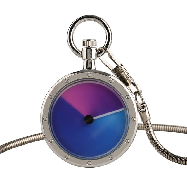 Color Gradient Concept Men Women Pocket Watch