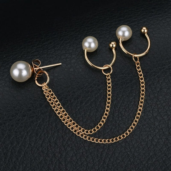 (1 pieza) Pendientes de moda, joyería, pendientes de perlas de imitación para mujer