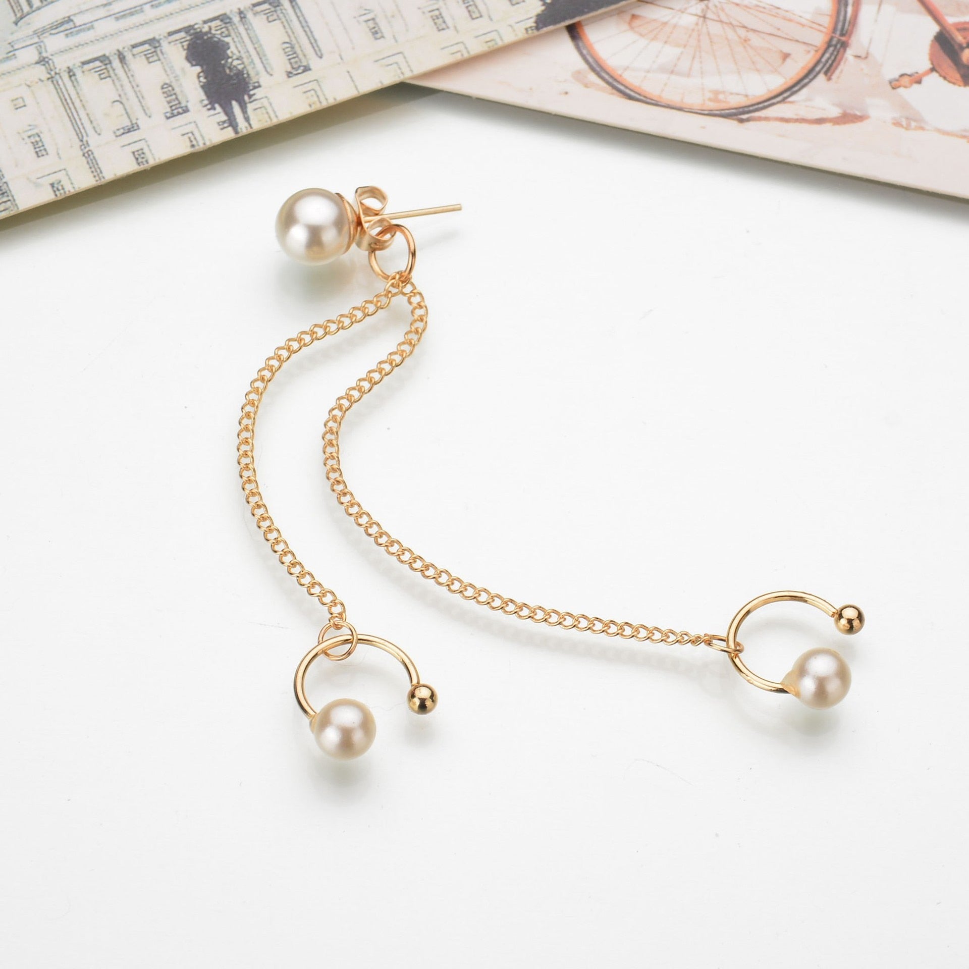 (1pcs) Fashion Earrings Jewelry Imitation Pearl Earrings For Women