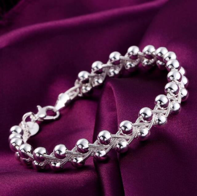 Charms beads Chain Beautiful silver color bracelet