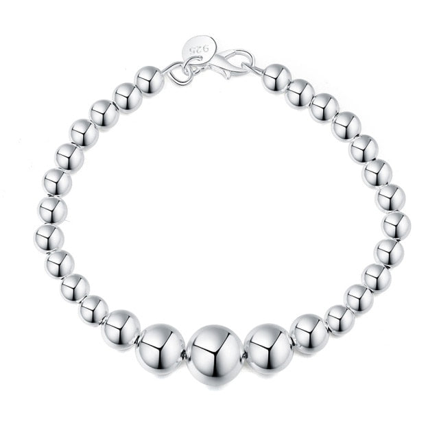 Charms beads Chain Beautiful silver color bracelet
