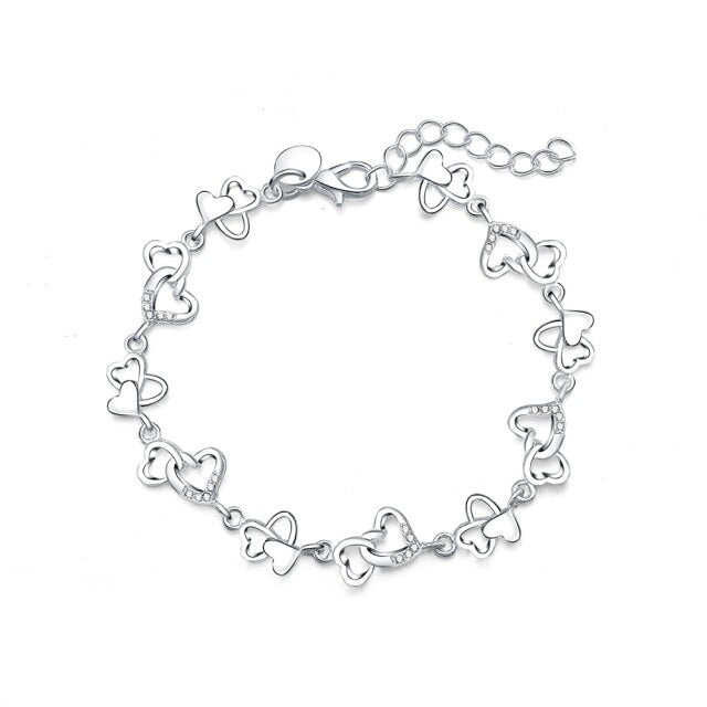 Charms beads Chain Beautiful silver color bracelet