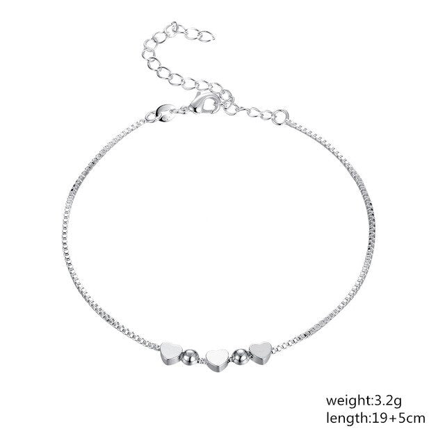 Charms beads Chain Beautiful silver color bracelet