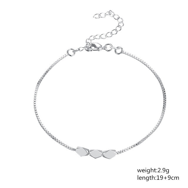 Charms beads Chain Beautiful silver color bracelet