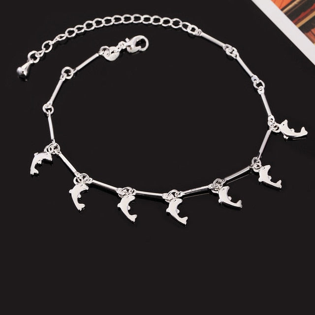Charms beads Chain Beautiful silver color bracelet