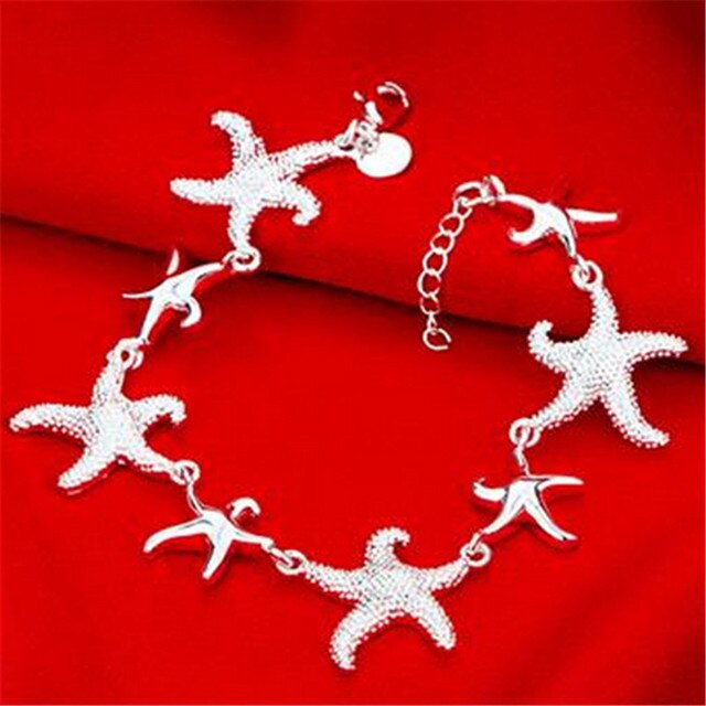 Charms beads Chain Beautiful silver color bracelet
