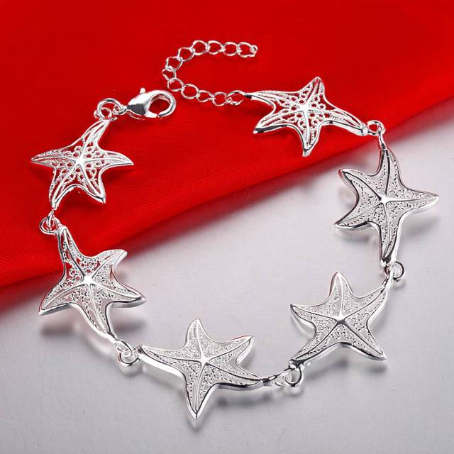 Charms beads Chain Beautiful silver color bracelet