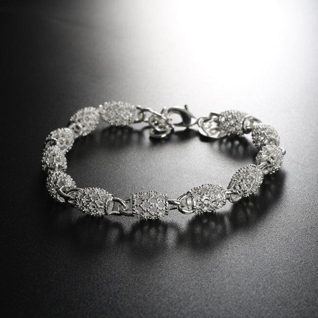 Charms beads Chain Beautiful silver color bracelet