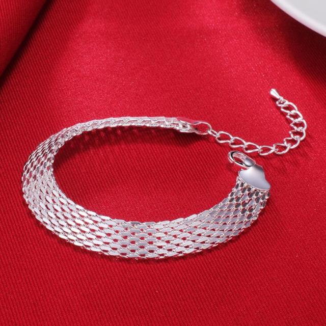 Charms beads Chain Beautiful silver color bracelet