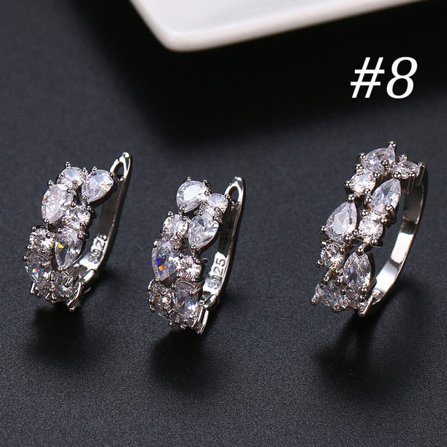 Fashion Multicolor Mona Lisa Ring Earrings Sets for Women