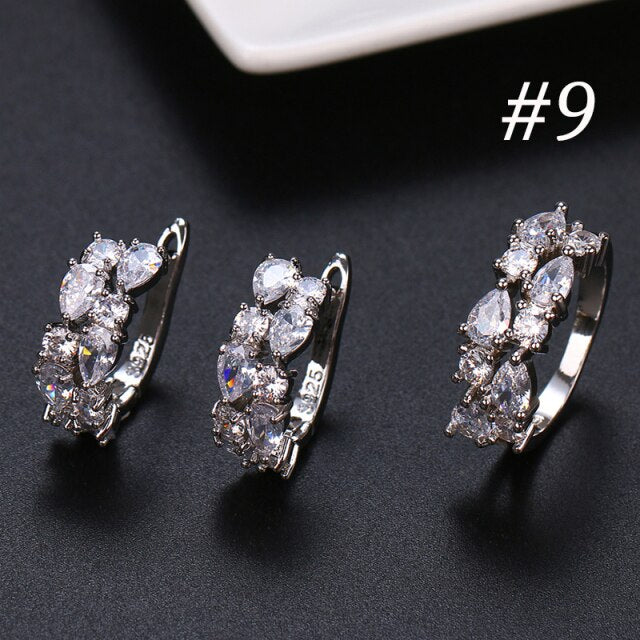 Fashion Multicolor Mona Lisa Ring Earrings Sets for Women