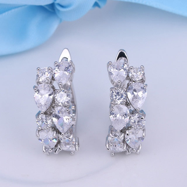 Fashion Multicolor Mona Lisa Ring Earrings Sets for Women