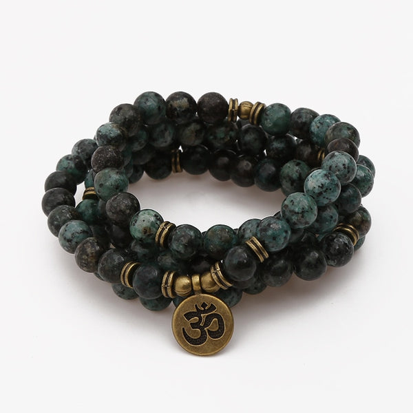 Pulsera Mala de oración budista de 108 cuentas