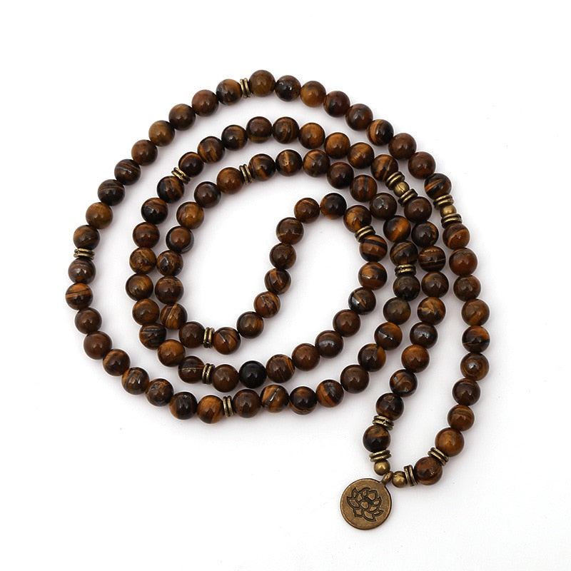 8mm Tiger Eye Stone Beads Strand Charm Chakra Bracelet