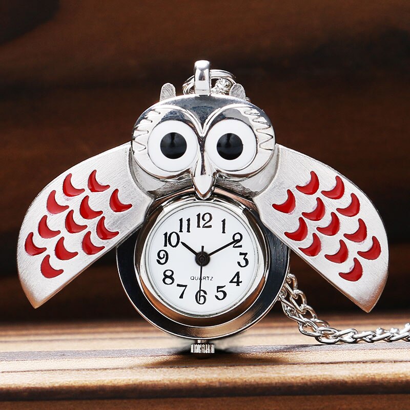 Fashion Little Cute Owl Shaped Pocket Watches