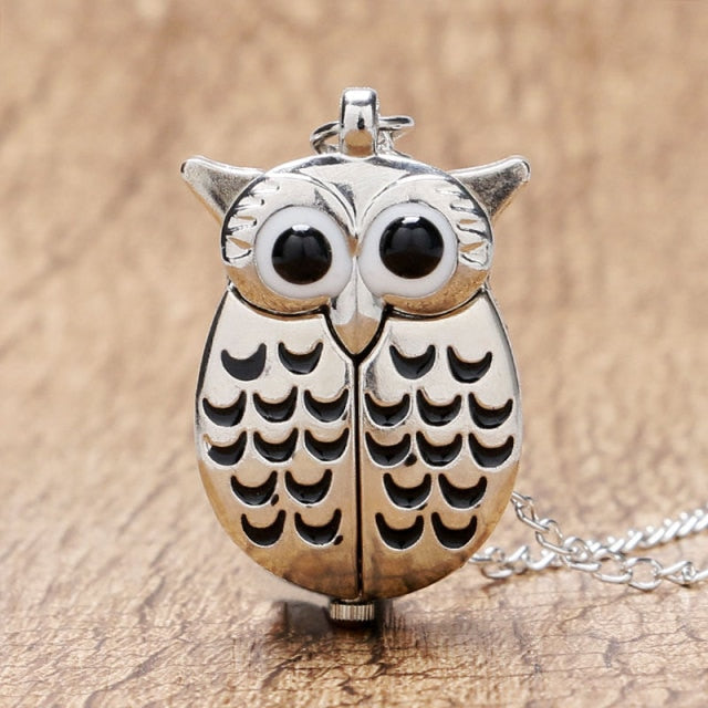 Fashion Little Cute Owl Shaped Pocket Watches