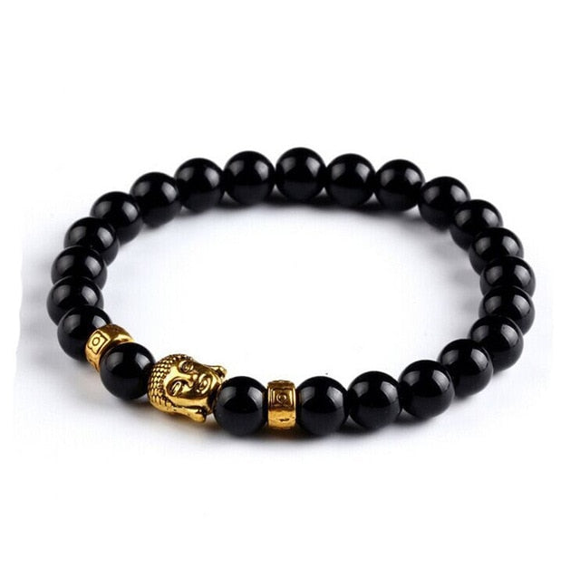 Antique Yoga Om Charm Metal Pendant Buddha Men Bracelet