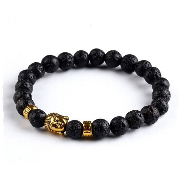 Antique Yoga Om Charm Metal Pendant Buddha Men Bracelet