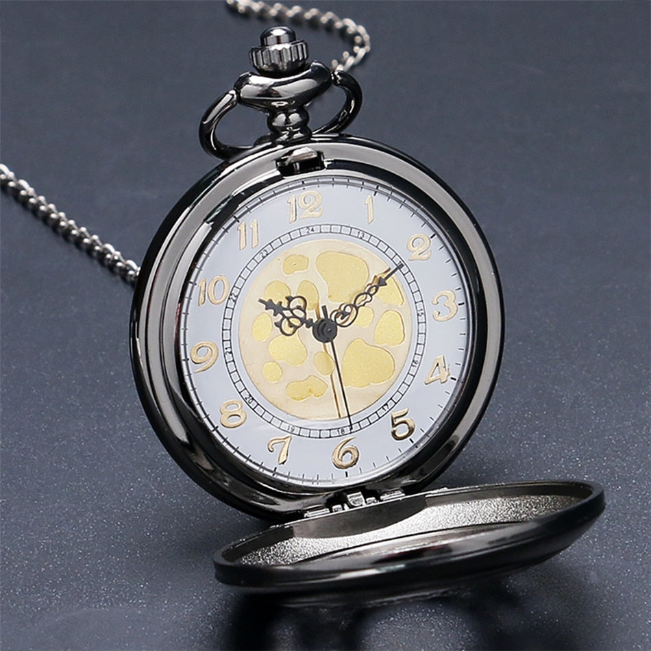 Hollow Silver Pendant Fob Pocket Watch With Necklace