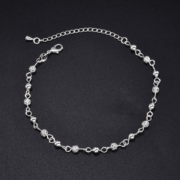 Tobilleras de playa estilo verano con cuentas y cadenas para el tobillo