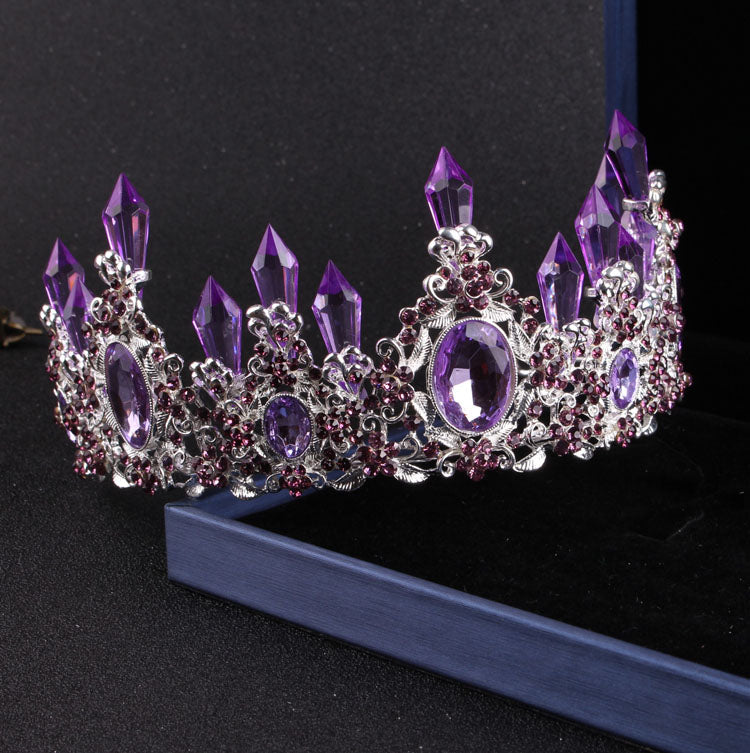 Noble Purple Crystal Bridal Jewelry Sets