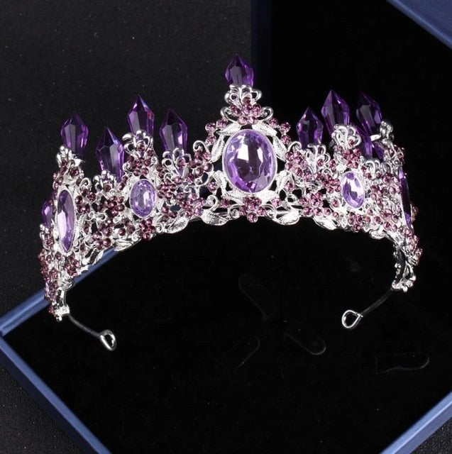 Noble Purple Crystal Bridal Jewelry Sets