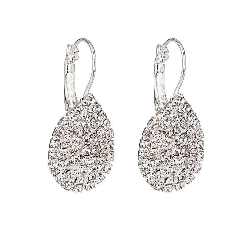 Women Waterdrop Rhinestone Earrings