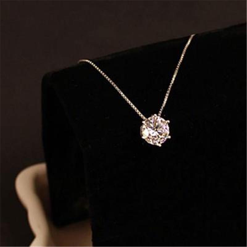 Women Fashion Simple Rhinestone Choker Necklace