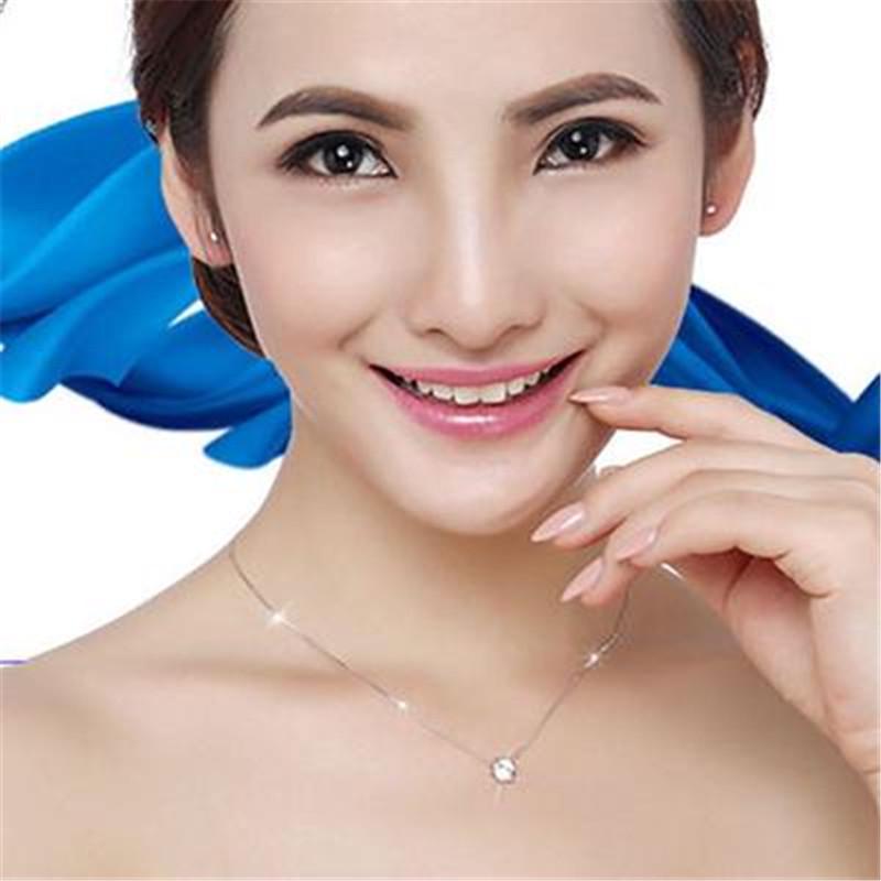 Women Fashion Simple Rhinestone Choker Necklace