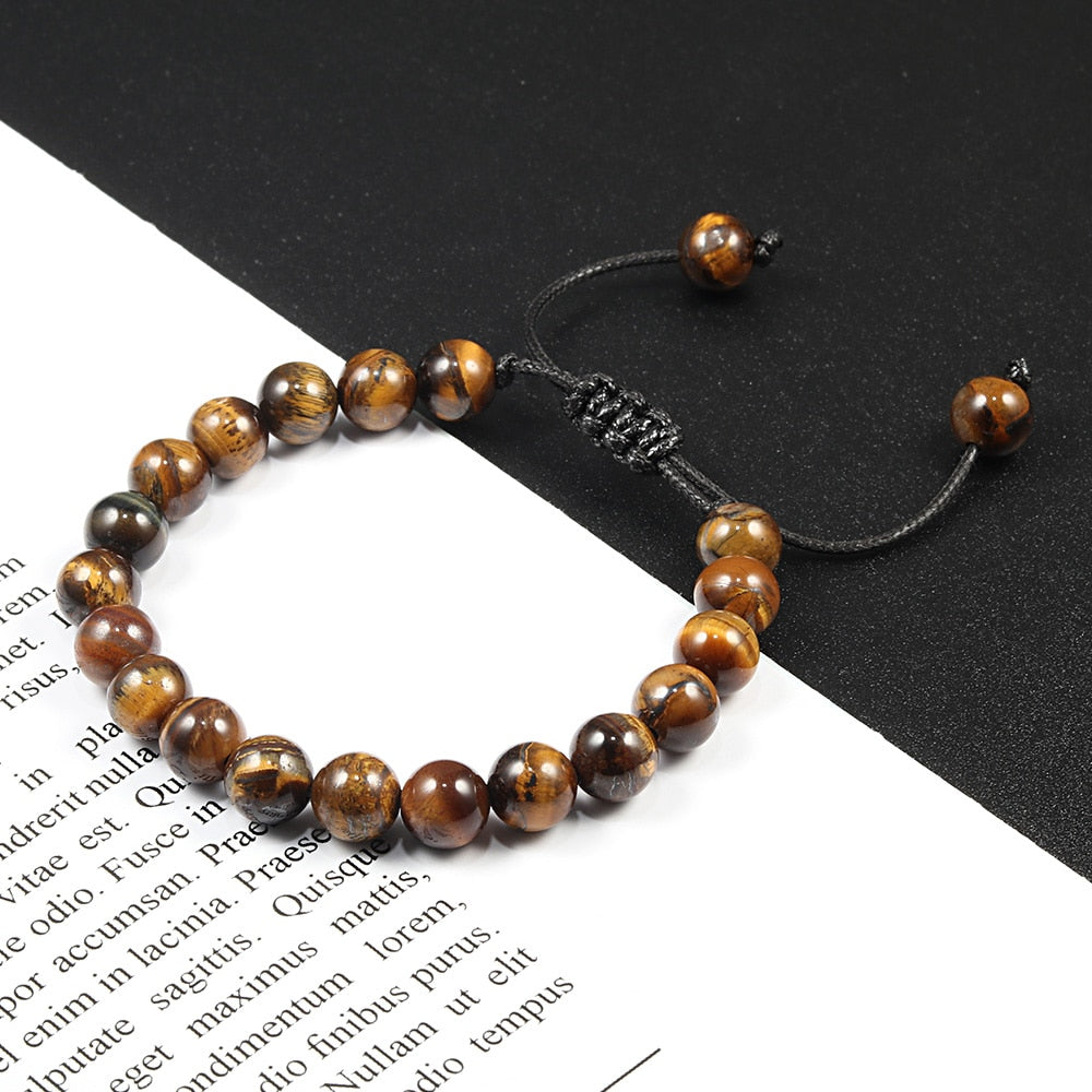 8mm Tiger Eye Stone Beads Bracelet