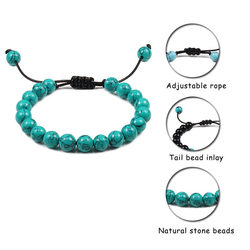 8mm Tiger Eye Stone Beads Bracelet