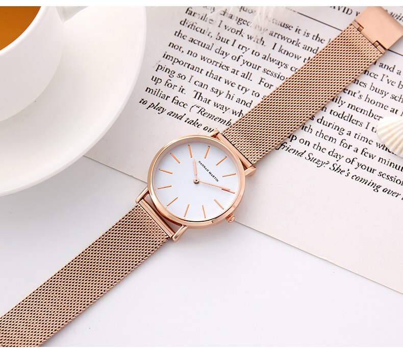 Fashion Steel Mesh Steel Waterproof  Sport Watch