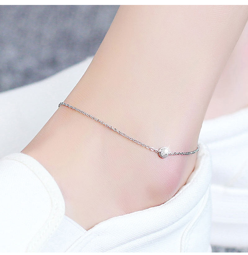 Simple Stainless Steel Chain Anklets For Women