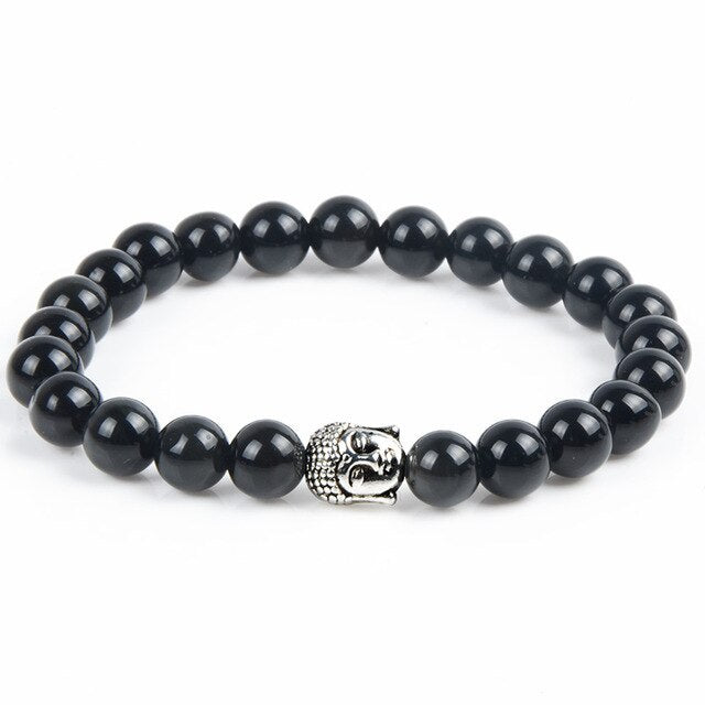 Buddha Head Bracelets Tiger Eye Lava Beads Bracelet