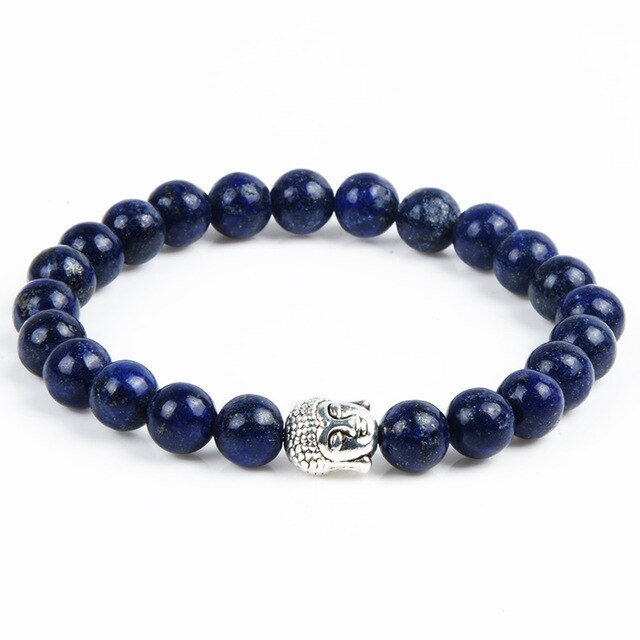 Buddha Head Bracelets Tiger Eye Lava Beads Bracelet