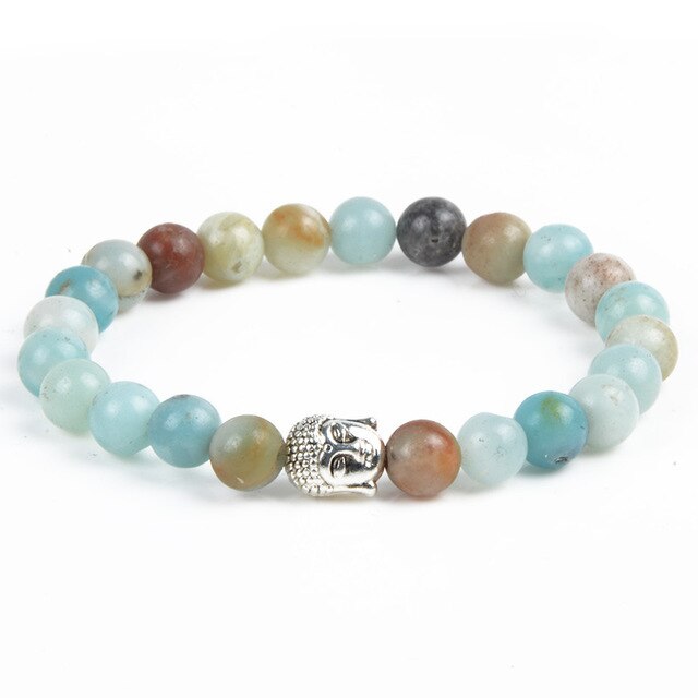 Buddha Head Bracelets Tiger Eye Lava Beads Bracelet