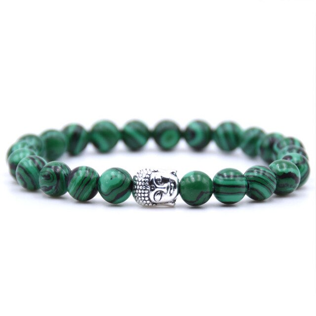 Buddha Head Bracelets Tiger Eye Lava Beads Bracelet
