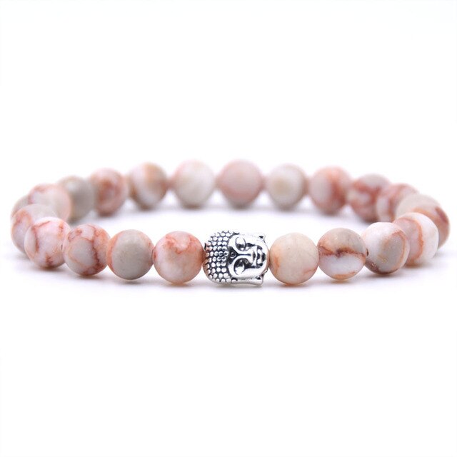 Buddha Head Bracelets Tiger Eye Lava Beads Bracelet