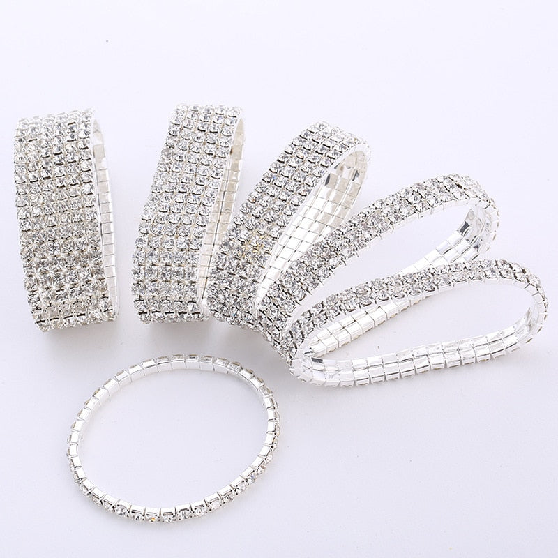 Fashion Crystal Stretch Shine Bracelets For Women