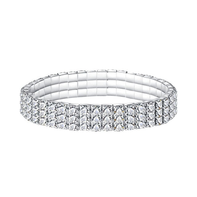 Fashion Crystal Stretch Shine Bracelets For Women