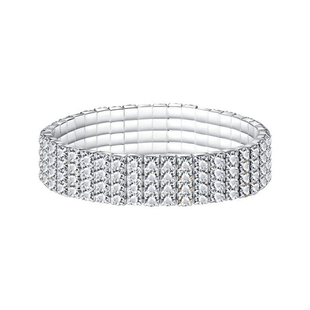 Fashion Crystal Stretch Shine Bracelets For Women