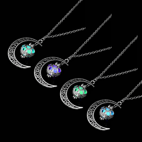 Fashion Silver Color Charm Luminous Pendant Necklace
