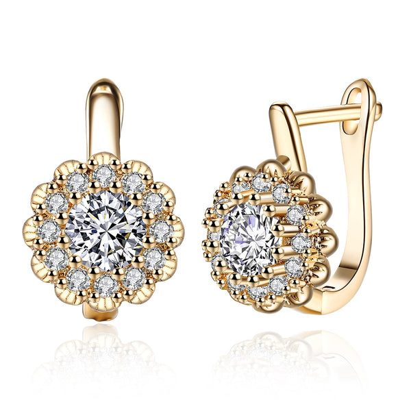 Pendientes dorados para mujer, recién llegados, para boda o fiesta.