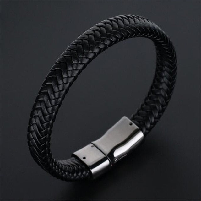 Men Stainless Steel Multilayer Braided Rope Bracelets