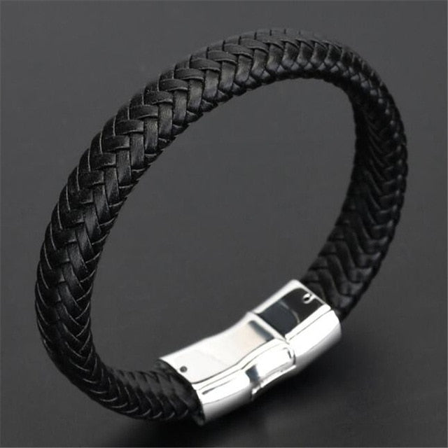 Men Stainless Steel Multilayer Braided Rope Bracelets