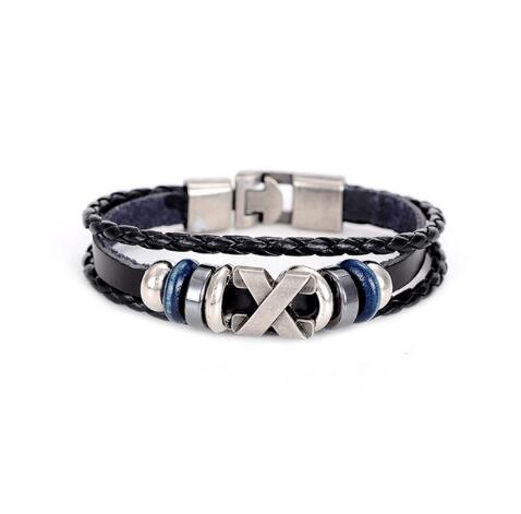 Men Stainless Steel Multilayer Braided Rope Bracelets