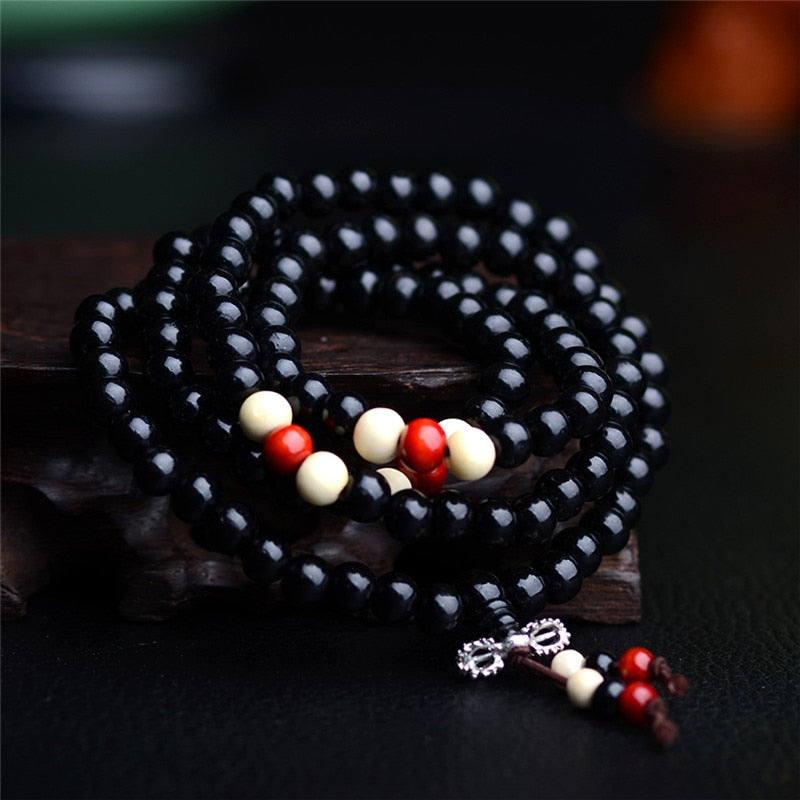 108 Beads Natural Sandalwood Buddhist Buddha Rosary Beads