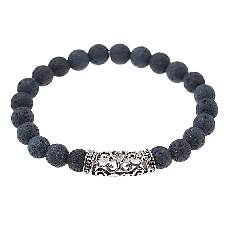 Natural Stone Beads Men's Dragon Bracelet Set