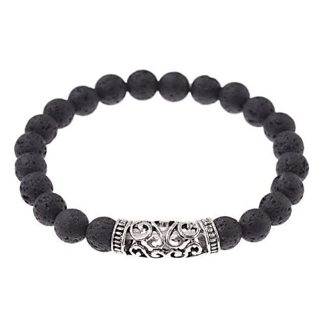 Natural Stone Beads Men's Dragon Bracelet Set