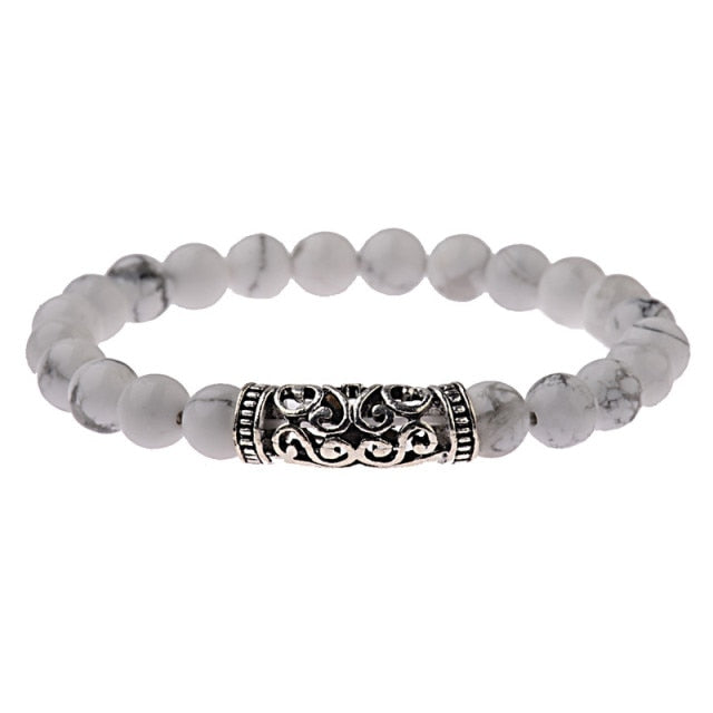 Natural Stone Beads Men's Dragon Bracelet Set